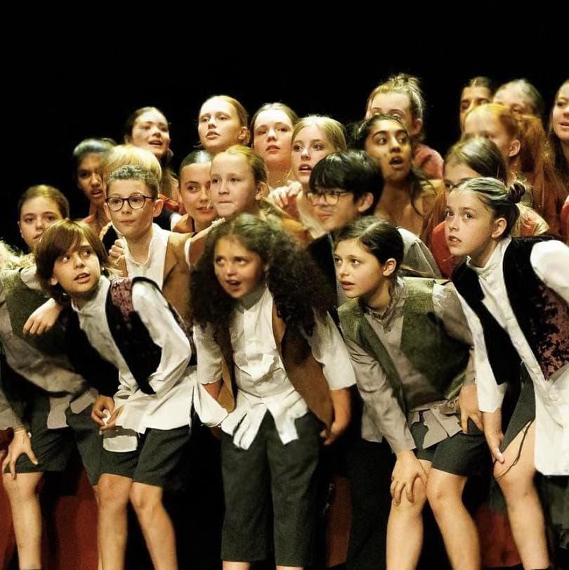 TTW Oliver! cast in period costumes